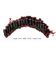 Wooden Plank Bridge Aquarium Toy